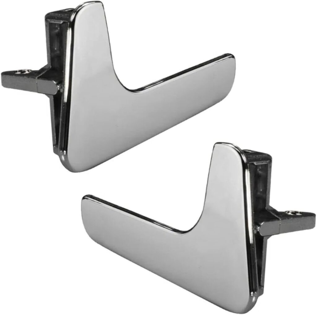 Twowinds - Manilla Interior 6K0837113 6K0837114 Compatible con Seat Ibiza 3 6K1, Cordoba 6K2 6K5 - Puerta Delantera o Trasera, Derecha y Izquierda (ambos lados) - Maneta - Tirador - Cromado (2 piezas)