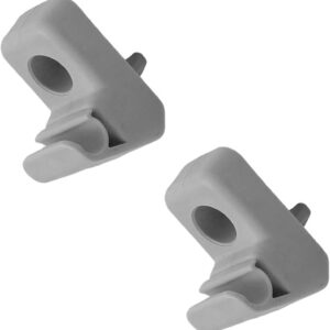 Twowinds - Gancho Parasol 735478275 Compatible con Fiat Punto, Punto EVO, Grande Punto, 500, Panda, Doblo, Fiorino, Strada, Idea, Palio, Albea, Qubo, Brava - Clip Fijación Parasol (2 piezas, Gris)