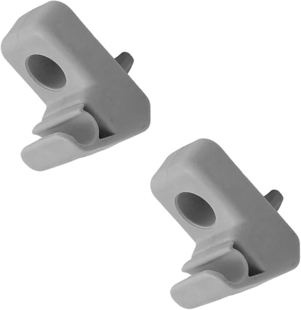 Twowinds - Gancho Parasol 735478275 Compatible con Fiat Punto, Punto EVO, Grande Punto, 500, Panda, Doblo, Fiorino, Strada, Idea, Palio, Albea, Qubo, Brava - Clip Fijación Parasol (2 piezas, Gris)