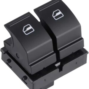 Twowinds - Interruptor Elevalunas 1K3959857A Compatible con Seat Ibiza León Toledo, VW Golf - Puerta Delantera Izquierda (lado conductor) - Botonera Ventana - Botón Ventanillas Delanteras