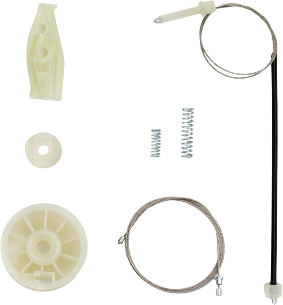 Twowinds - Kit Elevalunas 19222G6 Compatible con Peugeot 206 Cabrio-Coupe (2000-2008) - Puerta Trasera Derecha - 9636597280 - Clip Regulador de Ventana