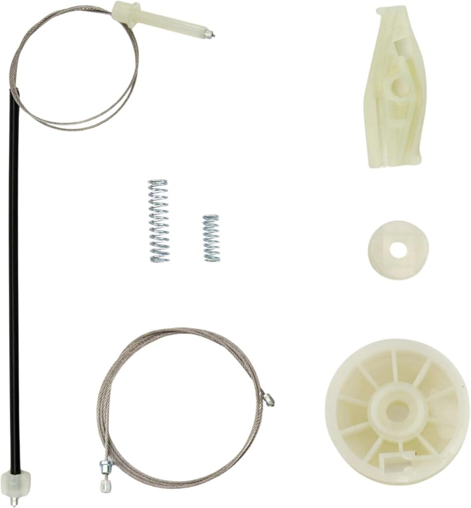 Twowinds - Kit Elevalunas 19221Y3 Compatible con Peugeot 206 Cabrio-Coupe (2000-2008) - Puerta Trasera Izquierda - 9636597380 - Clip Regulador de Ventana