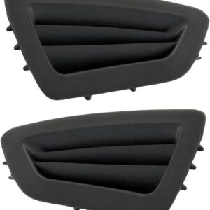 Twowinds - Rejilla de Ventilación 8A61A045G50 Compatible con Ford Fiesta 6 (2008-2016) - 8A61A045G51 - Salpicadero Izquierdo y Derecho (ambos lados) - Difusor de Aire (2 unidades, Negro)