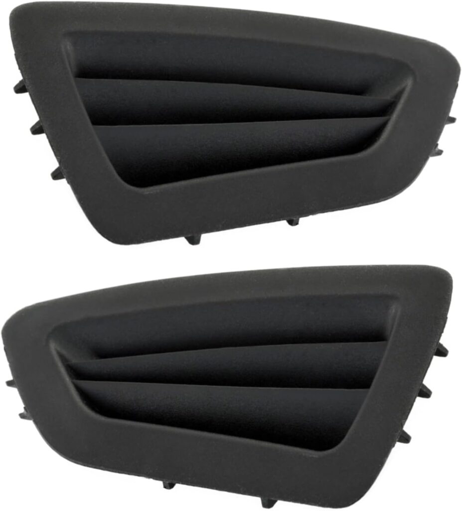 Twowinds - Rejilla de Ventilación 8A61A045G50 Compatible con Ford Fiesta 6 (2008-2016) - 8A61A045G51 - Salpicadero Izquierdo y Derecho (ambos lados) - Difusor de Aire (2 unidades, Negro)