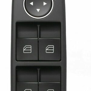 Twowinds - Interruptor Elevalunas A2128208310 Compatible con Mercedes W204, W212, C207, A207 - Botón Ventana - Botonera Ventanilla - Ajuste Retrovisor Negro Manual Pulsador
