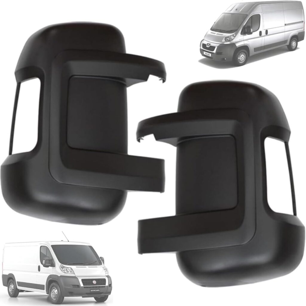 Twowinds - Carcasa Espejo 735424438 Compatible con Peugeot Boxer, Citroën Jumper, Fiat Ducato (a partir de 2006) - Lateral Izquierdo y Derecho (ambos lados) - 735424437 - Espejo Retrovisor (2 piezas)
