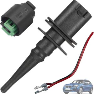 Twowinds - Sensor de Temperatura Exterior con Conector 65816905133 Compatible con BMW E46, E36, E90, E63, E60, E39 - Sonda de Temperatura - Termómetro (lote de 3 piezas)