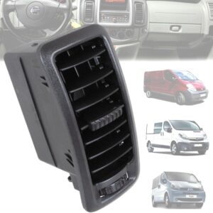 Twowinds - Rejilla de Ventilación Compatible con Renault Trafic II, Opel Vivaro A, Nissan Primastar - Aireador Salpicadero Consola Central - 7701054458 - Difusor Aire, Calefacción, Climatización