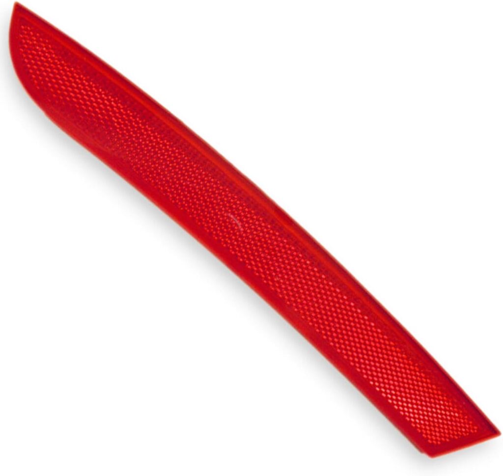 Twowinds - Reflectante Parachoques 1P0945105B Compatible con Seat Leon 2 1P (2005-2009) - Parachoques Trasero Izquierdo (lado conductor) - Catadióptrico - Reflector Rojo