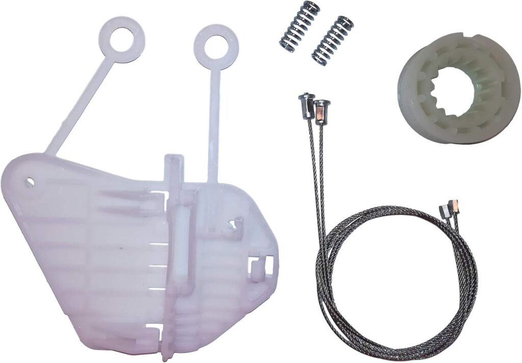 Twowinds - Kit Elevalunas C0002691V001 Compatible con Smart City-Coupe (1998-2004) Cabrio (2000-2004) Fortwo (2004-2007) - Puerta Delantera Izquierda (lado conductor) - Regulador Ventana (6 piezas)