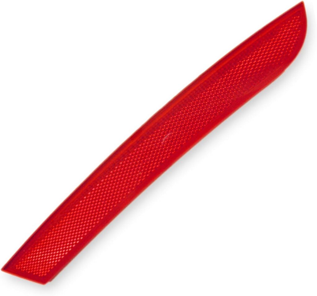 Twowinds - Reflectante Parachoques 1P0945106B Compatible con Seat Leon 2 1P (2005-2009) - Parachoques Trasero Derecho (lado pasajero) - Catadióptrico - Reflector Rojo