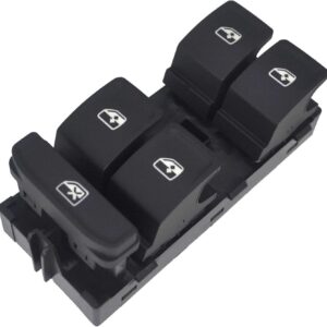 Twowinds - Interruptor Elevalunas 5G0959857D Compatible con Golf 7 (2014-2018), Passat B8 (Desde 2015), Tiguan, Touran, Leon (2013-2016) - Mando Botonera Ventanilla - Botón Ventana