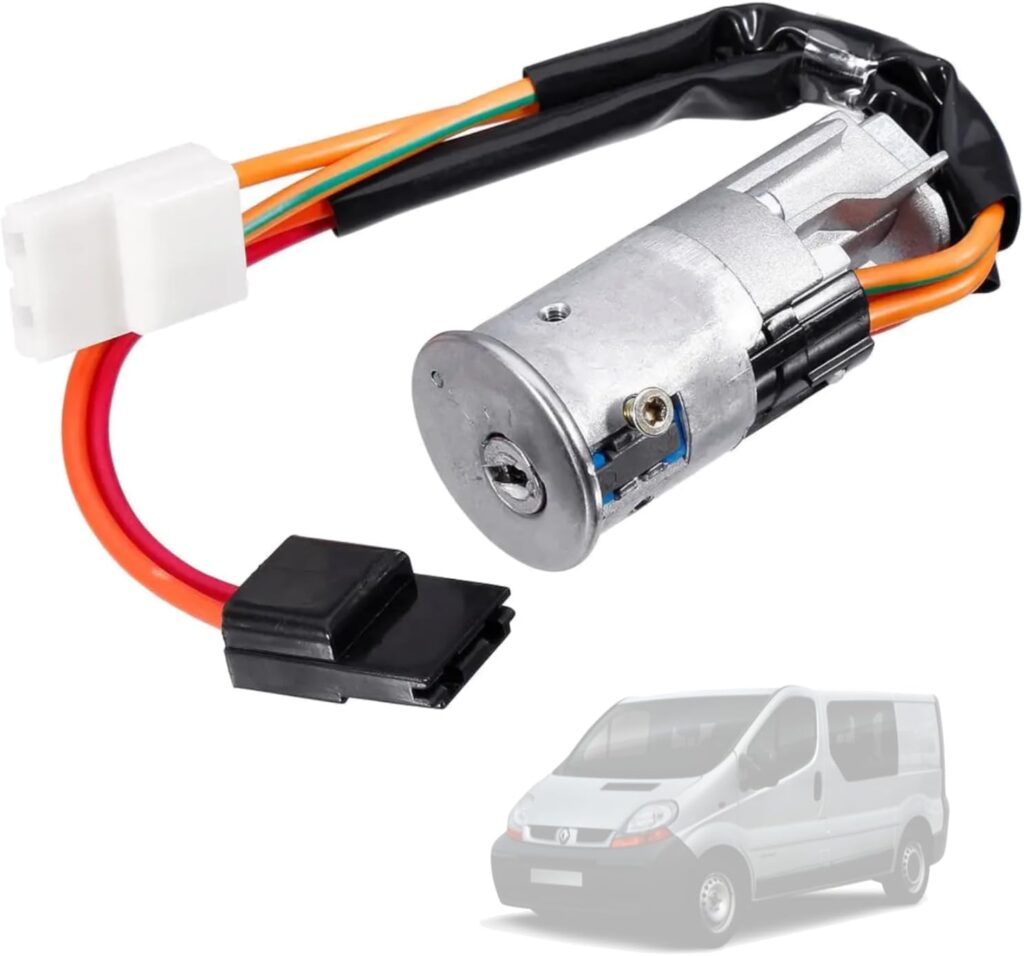 Twowinds - Bombín Arranque 7701038365 Compatible con Renault Master 2 (1998-2010) Trafic (2001-2018) Opel Movano (1998-2010) Vivaro (2001-2018) - 7700765533 - Interruptor Encendido - Neiman - Llaves