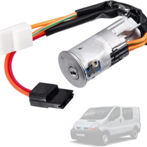 Twowinds - Bombín Arranque 7701038365 Compatible con Renault Master 2 (1998-2010) Trafic (2001-2018) Opel Movano (1998-2010) Vivaro (2001-2018) - 7700765533 - Interruptor Encendido - Neiman - Llaves