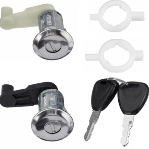 Twowinds - Bombín Cerradura 7701468981 Compatible con Renault Megane, Scenic (1996-2003) Clio, Thalia (1998-2005) - Puerta Delantera Izquierda, Derecha (ambos lados) - 7701468982 - Llave (set de 2)