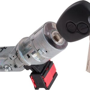 Twowinds - Interruptor de Arranque 487009186R Compatible con Renault Master 3, Kangoo 2, Trafic 3, Modus, Twingo 2, Movano (2004-) - Neiman - Bombín Antirrobo - Cilindro Bloqueo Volante - Llave