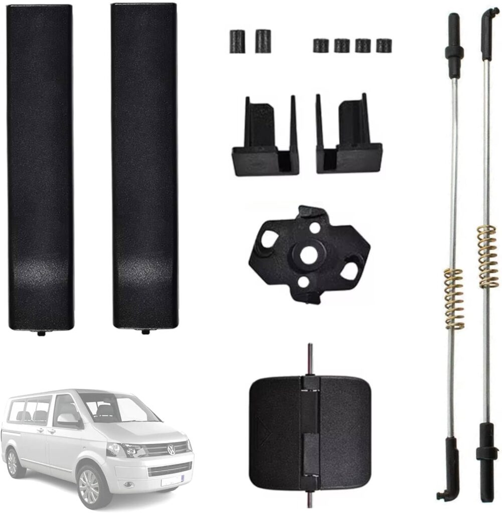 Twowinds - Kit Ventana Corredera Lateral 7H0847781B Compatible con VW T5 Transporter Caravelle Multivan (2003-2015) T6 (2015-) - Lado Izquierdo/Derecho - Tirador Ventana Deslizante - Manilla Ventana