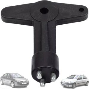 Twowinds - Llave Tapacubos Antirrobo 7700422600 Compatible con Renault Clio, Espace 4, Kangoo, Megane; Opel Astra, Corsa, Vectra - Llave de Extracción de Tornillos de Seguridad M8