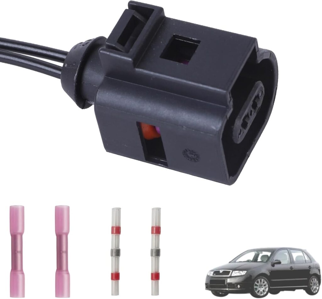 Twowinds - Conector Sensor de Temperatura 1j0973702 Compatible con VW Golf 4, Jetta 4, New Beetle, R32 - ABS ESP - Conector Cableado