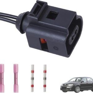 Twowinds - Conector Sensor de Temperatura 1j0973702 Compatible con VW Golf 4, Jetta 4, New Beetle, R32 - ABS ESP - Conector Cableado