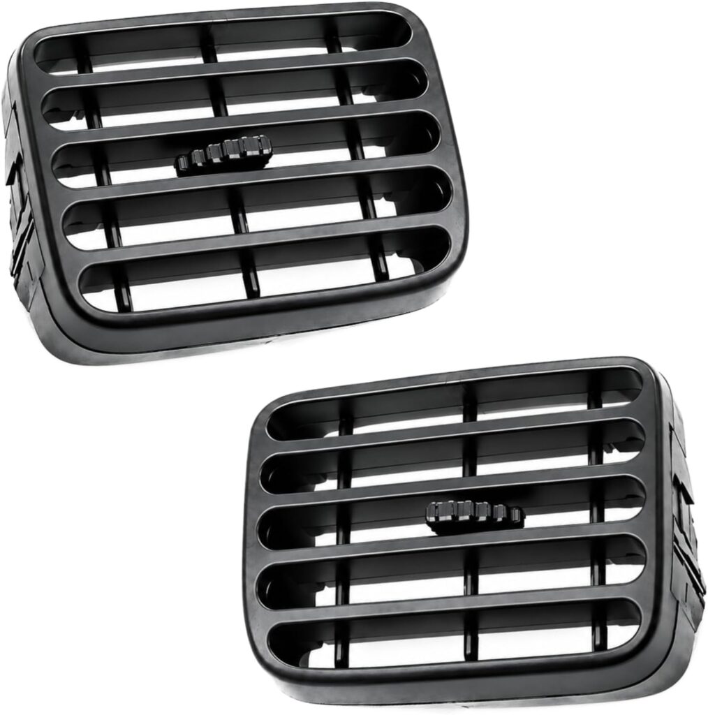 Twowinds - Rejilla Ventilación Compatible con Renault Clio 2 (1998-2001) Thalia (2001-2006) - Aireadores Salpicadero (ambos lados) - 7702258280-7702258279 - Aire Acondicionado - Negro (lote de 2)