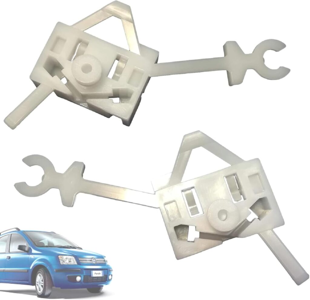 Twowinds - Clip Elevalunas Eléctrico 99487780 Compatible con Fiat Panda - Puerta Delantera Izquierda y Derecha - 98407721 (2 unidades, Ambos Lados)