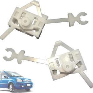 Twowinds - Clip Elevalunas Eléctrico 99487780 Compatible con Fiat Panda - Puerta Delantera Izquierda y Derecha - 98407721 (2 unidades, Ambos Lados)