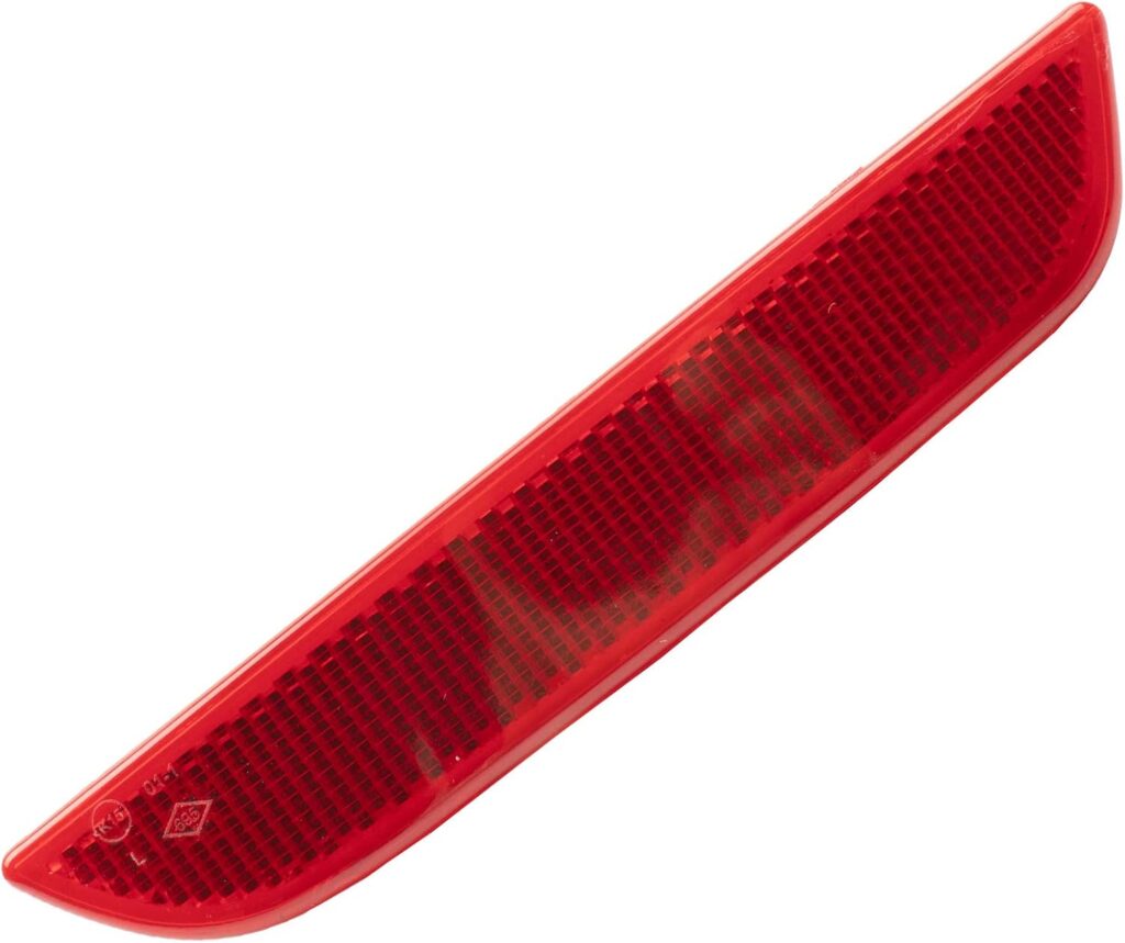 Twowinds - Reflectante Parachoques 265659650R Compatible con Renault Clio 4 (2012-2019) - Parachoques Trasero Izquierdo (Lado Conductor) - Catadióptrico - Reflector Rojo