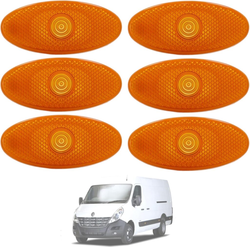 Twowinds - Intermitente Lateral 261B00001R Compatible con Master 3, Movano 3, NV400 (a partir de 2010) - Lado Izquierdo y Derecho (ambos lados) - Indicador (6 unidades)