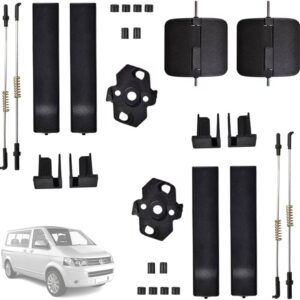 Twowinds - Manilla Ventanilla Corredera 7H0847781B Compatible con VW T5 Transporter Caravelle Multivan (2003-2015) T6 (a partir de 2015) - Izquierdo y Derecho - Tirador Ventana Deslizante (set de 2)