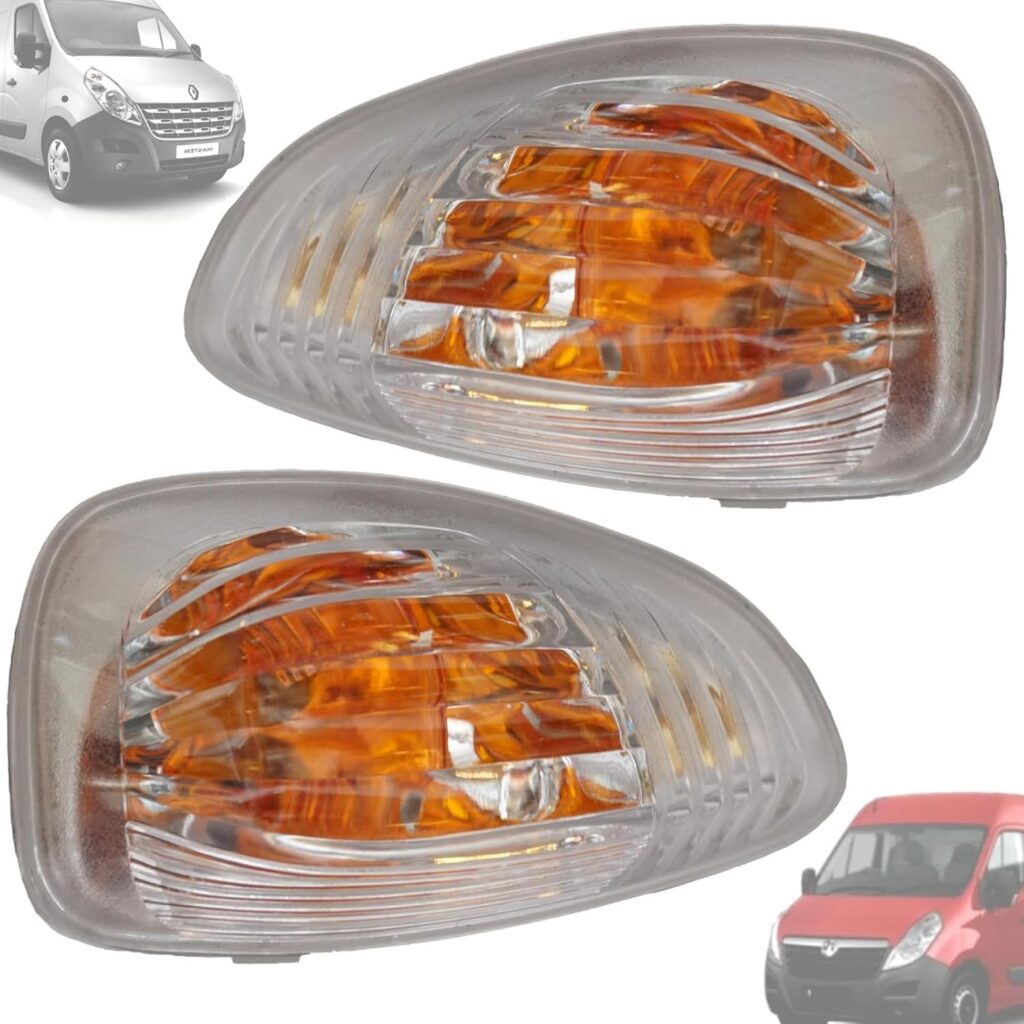 Twowinds - Intermitente Retrovisor 7485120621 7485120620 Compatible con Renault Master 3, Nissan NV400, Opel Movano - Lateral Derecho e Izquierdo (ambos lados) - Indicador Espejo (2 piezas)
