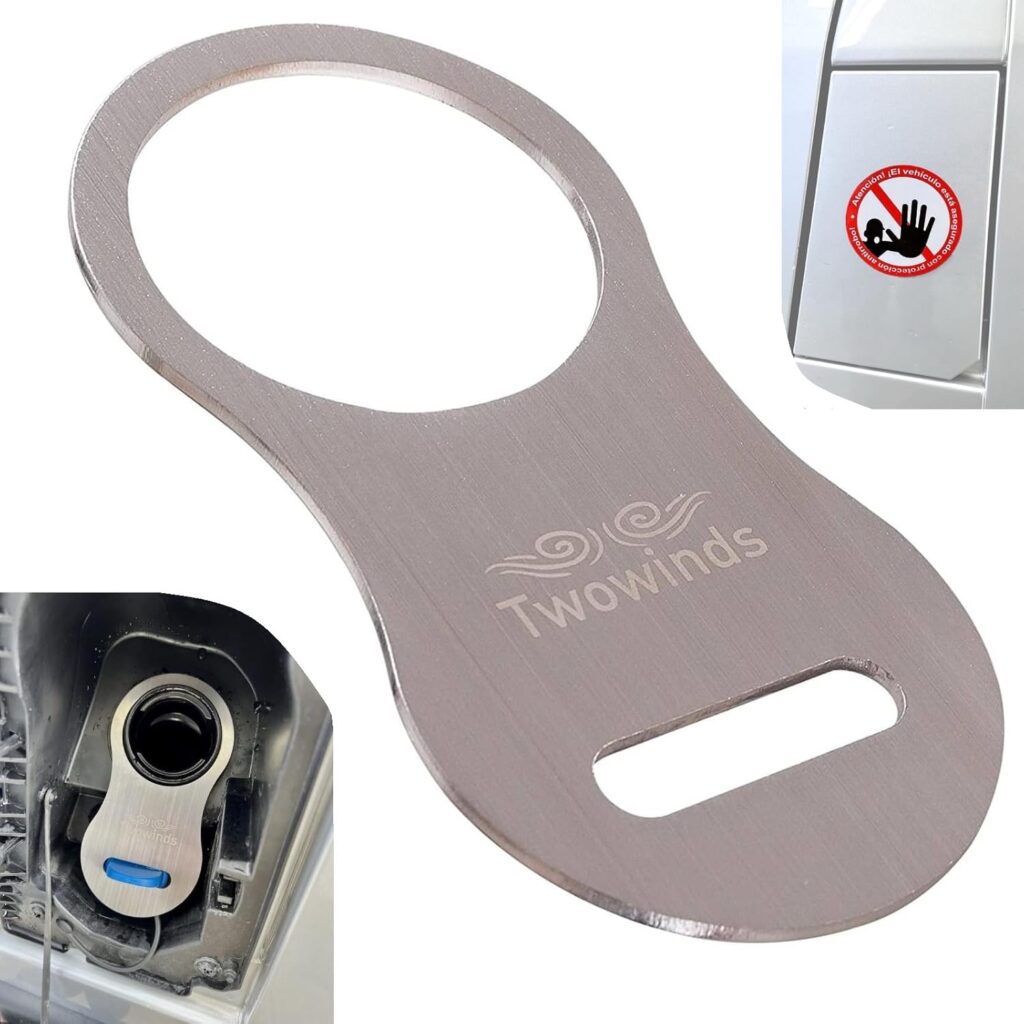 Twowinds - Bloqueo Antirrobo AdBlue Compatible con Fiat Ducato, Jumper, Boxer (2016-2024) - Camper y Caravanas - Cierre de Seguridad del Tapón Depósito AdBlue en Acero Inoxidable
