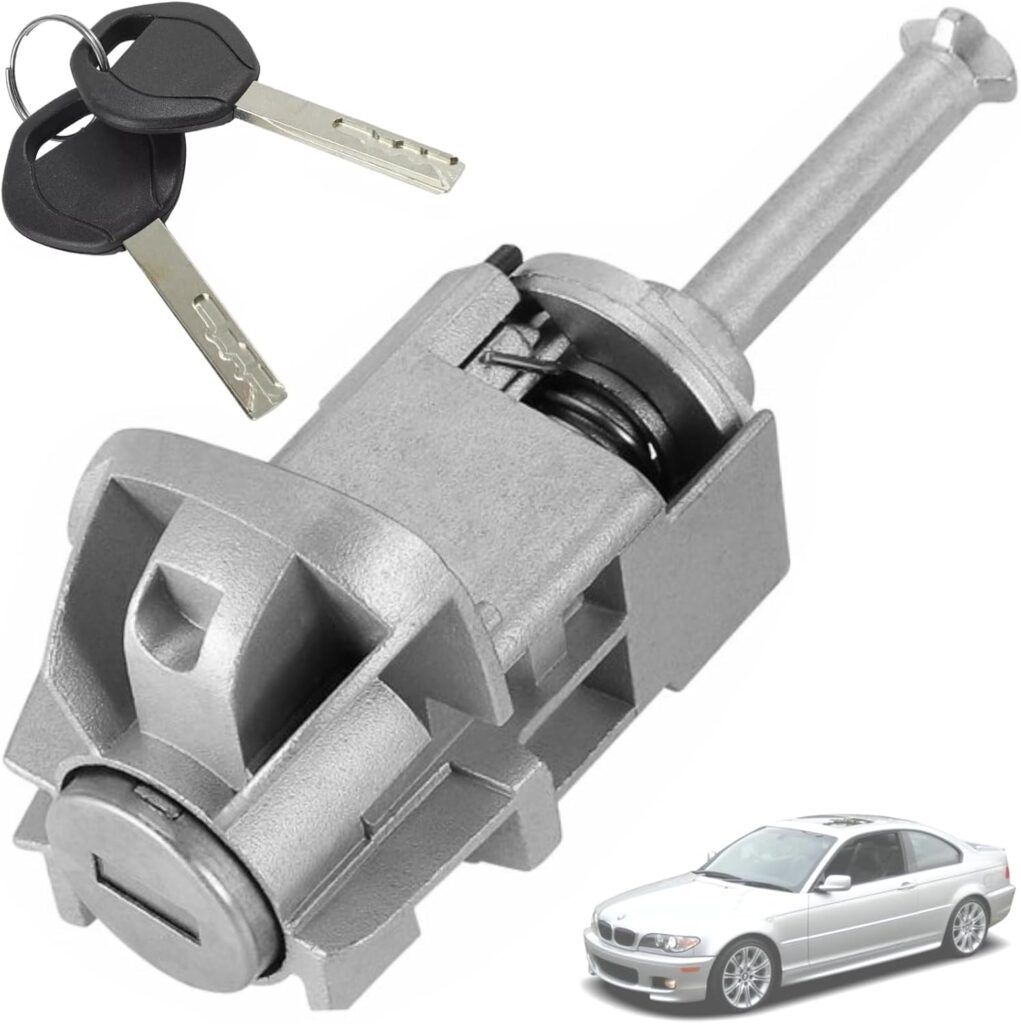 Twowinds - Bombín Cerradura 51217019975 Compatible con BMW 3 E46 (1998-2005) X5 E53 (2000-2006) - Puerta Delantera Izquierda (lado conductor) - 7019975 - Cilindro Cierre - Llave