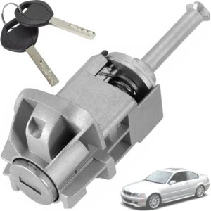 Twowinds - Bombín Cerradura 51217019975 Compatible con BMW 3 E46 (1998-2005) X5 E53 (2000-2006) - Puerta Delantera Izquierda (lado conductor) - 7019975 - Cilindro Cierre - Llave
